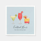 Serviette En Papier Cocktail Mixed Drinks (Devant)