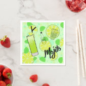 Serviette En Papier Cocktail Mojito (En situation)