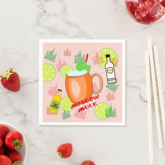 Serviette En Papier Cocktail moscovite Mule (En situation)