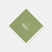 Serviette En Papier Cocktail Moss Green Baby shower (Coin)