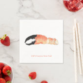 Serviette En Papier Cocktail Napkin avec Crabe Pierre Motif (En situation)