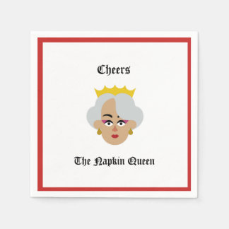 Serviette En Papier Cocktail Napkin Cheers de Napkin Queen