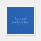 Serviette En Papier Cocktail napkin drôle de script bleu (Devant)