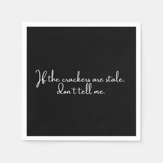 Serviette En Papier Cocktail napkin drôle fête noire (Devant)