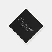 Serviette En Papier Cocktail napkin drôle fête noire (Coin)