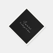 Serviette En Papier Cocktail napkin drôle fête noire (Coin)