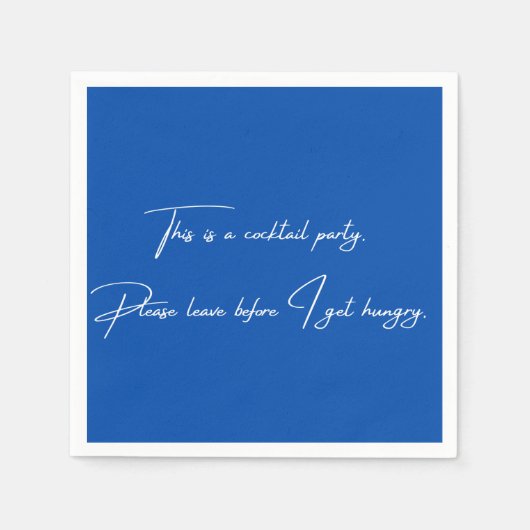 Serviette En Papier Cocktail napkin drôle fête noire (Devant)