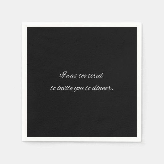 Serviette En Papier Cocktail napkin drôle fête noire (Devant)