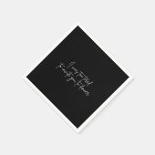 Serviette En Papier Cocktail napkin drôle noir script de soirée (Coin)