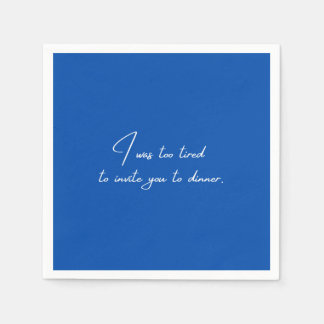 Serviette En Papier Cocktail napkin drôle soirée bleue