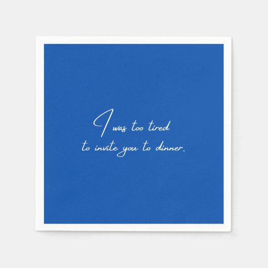 Serviette En Papier Cocktail napkin drôle soirée bleue (Devant)