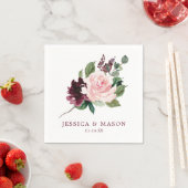 Serviette En Papier Cocktail Napkin Mariage Broussaud (En situation)