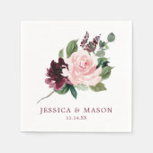 Serviette En Papier Cocktail Napkin Mariage Broussaud (Devant)