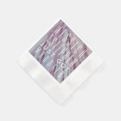 Serviette En Papier Cocktail Napkin Turquoise et Lavenders (Coin)