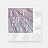 Serviette En Papier Cocktail Napkin Turquoise et Lavenders (Devant)