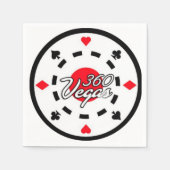 Serviette En Papier Cocktail Napkins 360 Vegas Chip Logo (Devant)