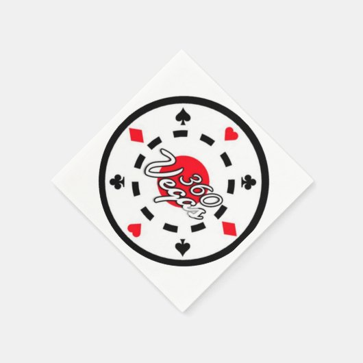 Serviette En Papier Cocktail Napkins 360 Vegas Chip Logo (Coin)