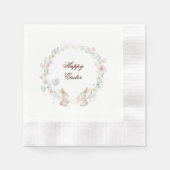 Serviette En Papier Cocktail Napkins – Easter Bunny Cupcakes (Devant)