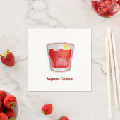 Serviette En Papier Cocktail Negroni (En situation)