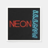 Serviette En Papier Cocktail Neon Party Napkin (Devant)