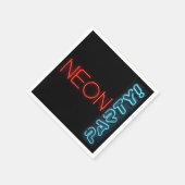 Serviette En Papier Cocktail Neon Party Napkin (Coin)
