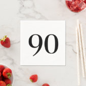 Serviette En Papier Cocktail Ninetieth Anniversaire (En situation)