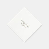 Serviette En Papier Cocktail Nœud Blanc (Coin)