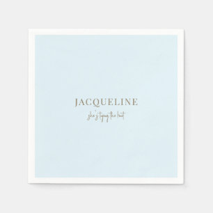 Serviette En Papier Cocktail Nœud Icy Blue