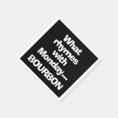 Serviette En Papier Cocktail noir au bourbon amusant (Coin)