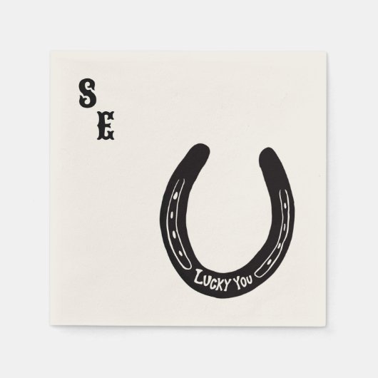 Serviette En Papier Cocktail Occidental à thème personnalisable Nakin (Devant)