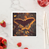 Serviette En Papier Cocktail papillon Napkin (En situation)