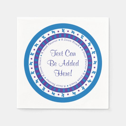 Serviette En Papier Cocktail Pâque Napkins Motif violet/bleu étoile (Devant)