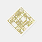 Serviette En Papier Cocktail Pâque Napkins "PASSOVER OR" Motif (Coin)