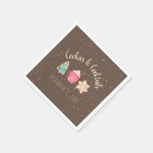 Serviette En Papier Cocktail Party + Cookie Exchange Thème de Noël (Coin)