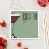 Serviette En Papier Cocktail Party Espresso Martini Napkin (En situation)