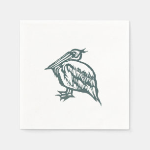 Serviette En Papier Cocktail pélican Napkin