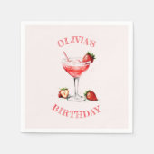 Serviette En Papier Cocktail personnalisé Anniversaire Papier de fête (Devant)