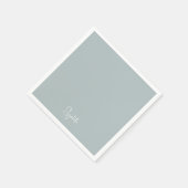 Serviette En Papier Cocktail personnalisé bleu givré Simple Hiver (Coin)