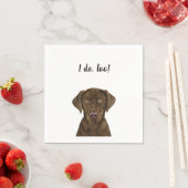 Serviette En Papier Cocktail personnalisé Chien Brown Napkin (En situation)