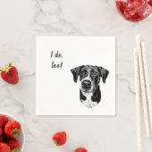 Serviette En Papier Cocktail personnalisé chien Napkin (En situation)