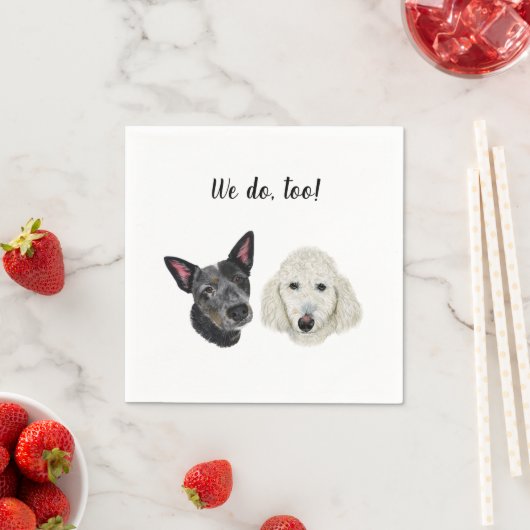 Serviette En Papier Cocktail personnalisé chien Napkin (En situation)