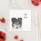 Serviette En Papier Cocktail personnalisé chien Napkin (En situation)