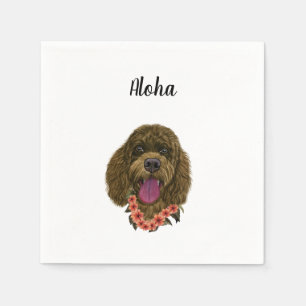 Serviette En Papier Cocktail personnalisé chien Napkin