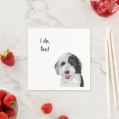 Serviette En Papier Cocktail personnalisé chien Napkin (En situation)