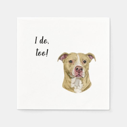 Serviette En Papier Cocktail personnalisé chien Napkin (Devant)