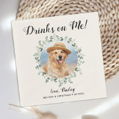 Serviette En Papier Cocktail personnalisé Mariage chien