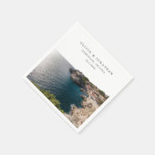 Serviette En Papier Cocktail personnalisé Mariage Dubrovnik Napkin (Coin)