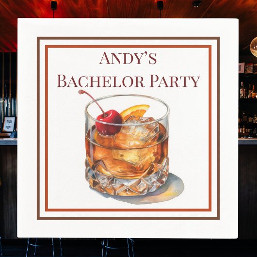 Serviette En Papier Cocktail personnalisé pour enterrement de vie de g