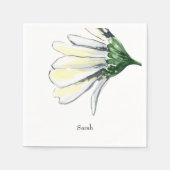Serviette En Papier Cocktail personnalisé White Daisy Shower (Devant)