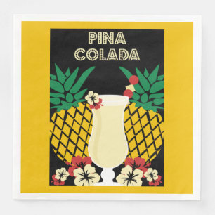 Serviette En Papier Cocktail Piña Colada